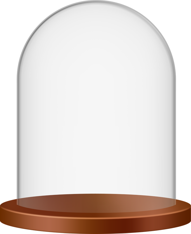 Dome transparent case for exhibition presentations